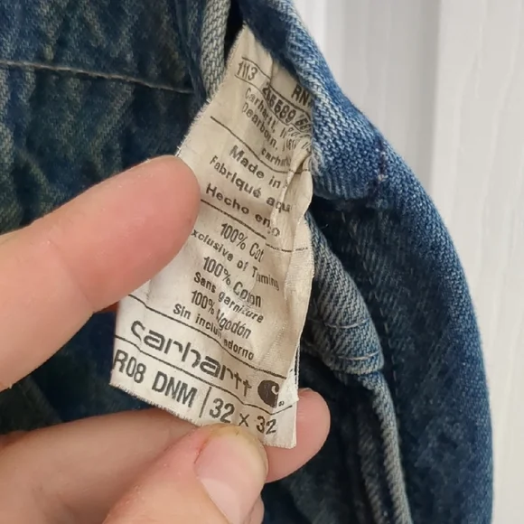 Carhartt Denim Overalls with Artistic Patchwork - Picture 11 of 14